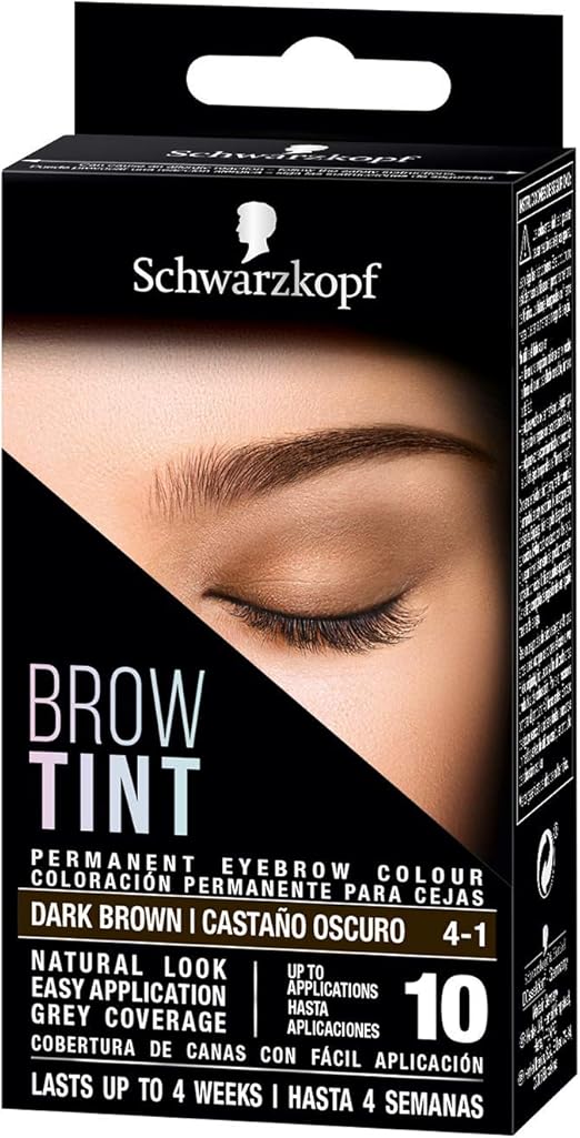 Schwarzkopf Brow Tint, Professional formula Eyebrow Dye, Brow Tinting Kit with Gentle Permanent