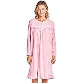 Casual Nights Women's Cozy Long Sleeve Fleece Nightgown