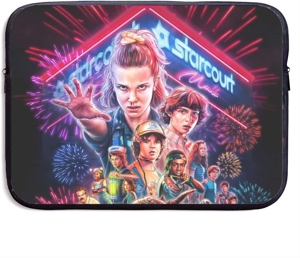 Stranger Things Laptop Sleeve Case 15 Inch Neoprene Protective Case/Notebook Computer Pocket Case/Tablet Briefcase Carrying Bag Compatible/Soft Carrying Zipper Bag