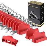 DEHOYI 48 PCS MAGNETIC Modular Wrench Organizer for Tool box, Metric &amp; SAE | For Tool Box Drawer, Wrench Rack Tool Holders SAE &frac14;&rdquo; to 1 &frac12;&rdquo;, Metric 6mm to 38mm, Custom Layout to Utilize All Your Spaces