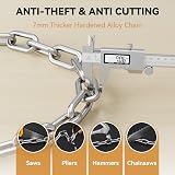 Looxmeer Heavy Duty Bike Lock 90cm 7mm 5-Digit Combination Chain Lock view 4
