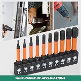 TakFree Hex Allen Key Drill Bit Set 10 pcs S2 Steel 50mm Magnetic H1.5-H8 view 7