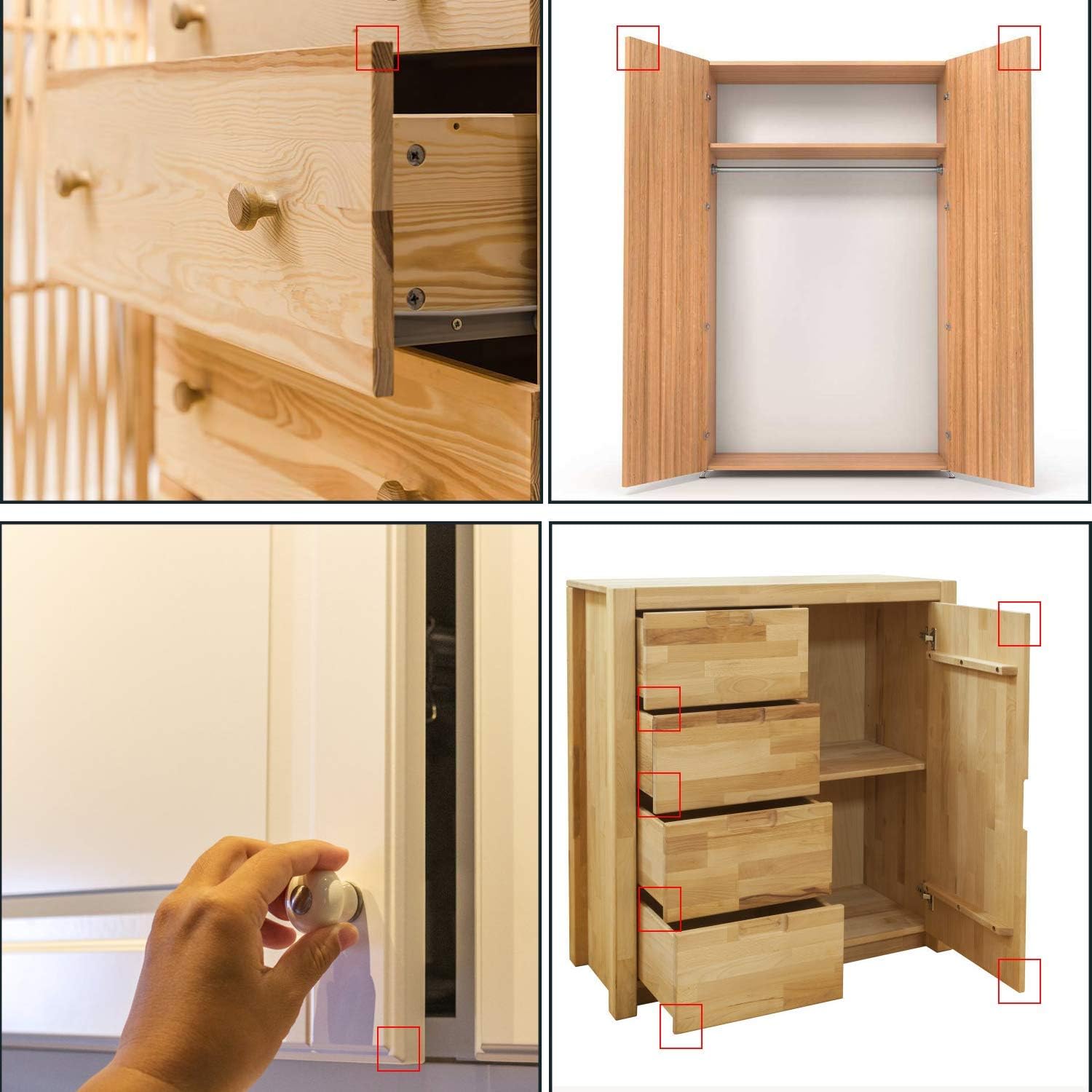 baño 8 x 4 mm 50 unidades Almohadillas de goma transparente para