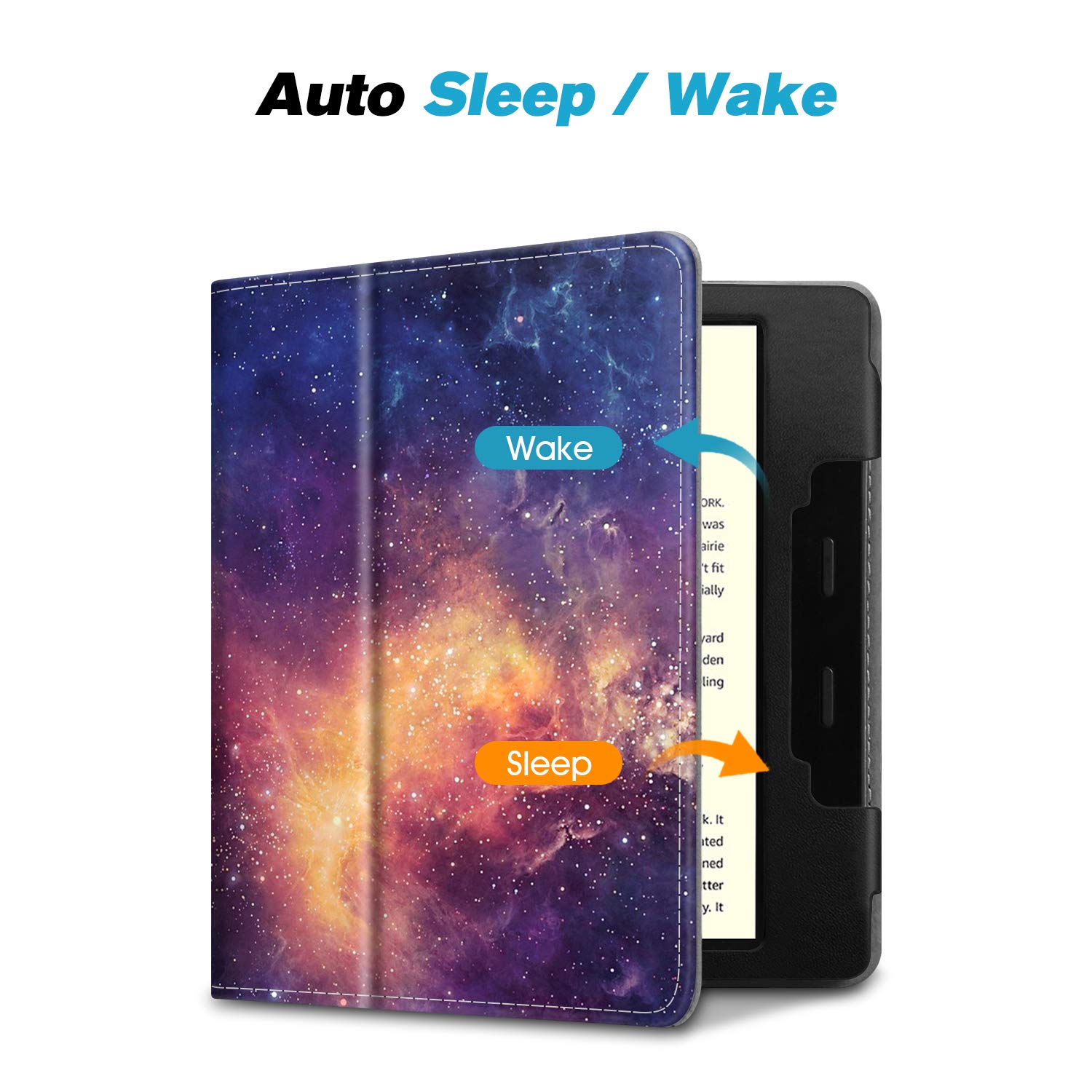 Fintie Folio Case for All-new Kindle Oasis (10th Generation, 2019 Release and 9th Generation, 2017 Release) - Premium PU Leather Slim Fit Cover with Auto Wake Sleep, Galaxy