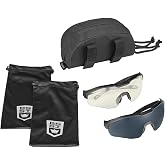 bolle SAFETY MY6 Eyeshield Safety Glasses PLATINUM Lite, anti-scratch and anti-fog coating - 2 Eyeshield Kit - Clear/Smoke PC Lens