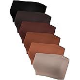 Geyoga 6 Pieces Strapless Bandeau Seamless Bralettes Stretchy Non Padded Tube Bra for Women