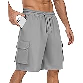 DOWMQ Men's Cargo Casual Shorts Quick Dry Lightweight Stretch Athletic Shorts for Men with 5 Pockets Outdoor Running Gym