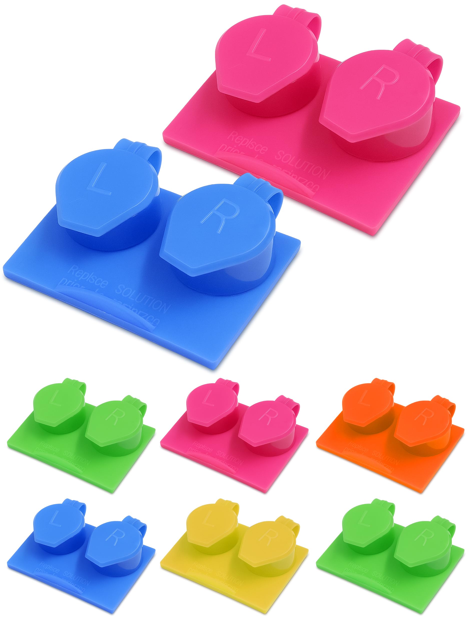 SPORTS WORLD VISION 8PC Flat Flip Top Contact Lens Cases | Colorful Travel Lens Solution Holders with L/R Compartments | Durable & Leakproof Storage Boxes for Soft & Hard Lenses Bulk Buy in Mix Color