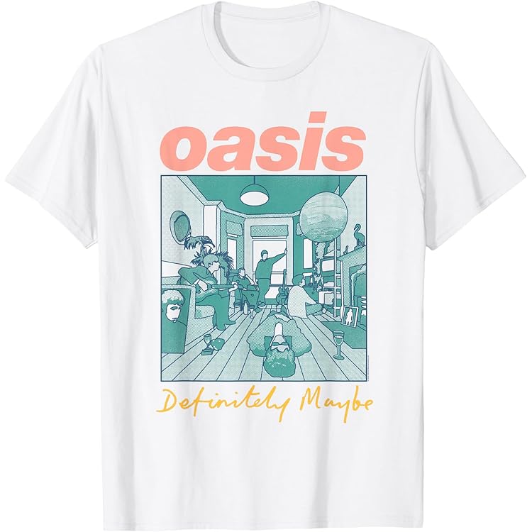 Amazon.com: Men's Oasis Supersonic Title Colour T-Shirt Small Navy