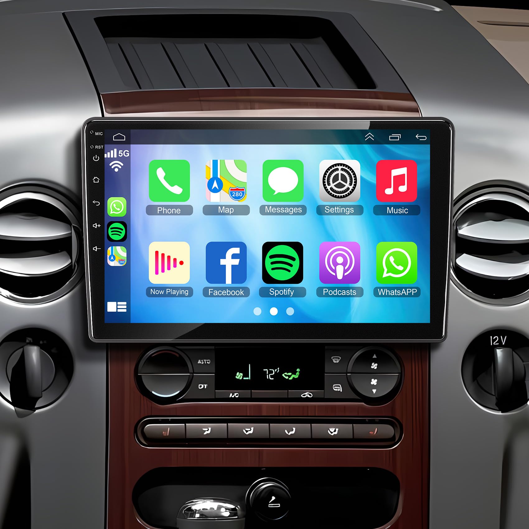 10.1" 4+64 Android 13 Car Radio for Ford F150/F250/F350 2004-2014, Wireless Carplay & Android Auto with IPS Touchscreen Stereo Support Bluetooth/Voice Control/GPS/WiFi/Back-up Camera/SWC/FM
