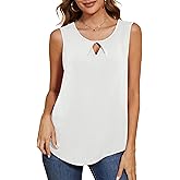VIISHOW Womens Summer Tank Top Sleeveless Business Casual Basic Loose Dressy Work Shirt