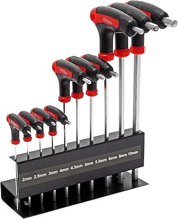 Jeu De Cles Hexagonales Male Avec Support Cle Allen A Six Pans Poignees En Forme De T Kit 11 Pieces Amazon Fr Auto Et Moto