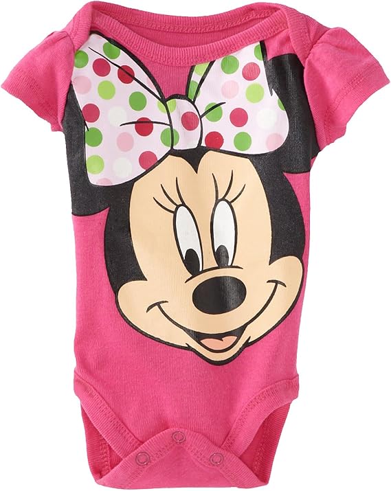 Disney BabyGirls Newborn Minnie Mouse 1 Piece Knit Creeper