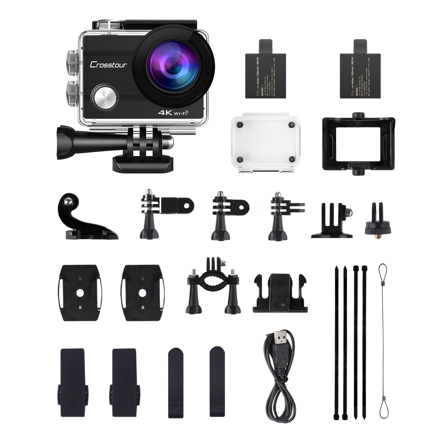 Crosstour Caméra de Sport 4K Wi-Fi Ultra HD Étanche 2 \