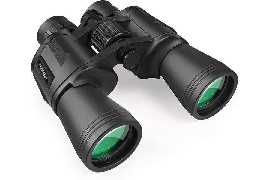 RONHAN Binoculars for Adults High Powered, Military HD Professional/Daily Waterproof 20x50 Binoculars for Bird Watching Travel Hunting Football Games Stargazing with Carrying Case & Strap