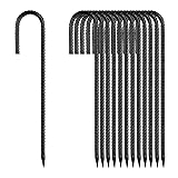 Rebar-Stakes-16Inch,J Hooks Black Coated Ground