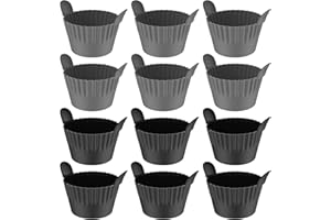 12 Pcs Air Fryer Mold, Air Fryer Baking Ramekins, Quality Soft Silicone Poacher Cups, Dishwasher Safe Nonstick Eggs Boiler Mo
