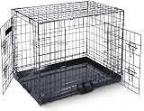 FurDreams 36" Folding Dog Crate Heavy-Duty Metal with Front & Side Doors view 2