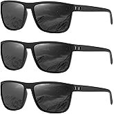 MASDUN Polarized Sunglasses for Men and Women Square Sun glasses UV Protection For Driving Fishing Golf (3 Pack)