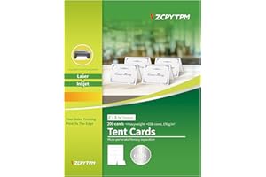VZCPYTPM 200 Tent Card,Printable Place Cards for Table Setting,2x3.5 Inches,Name Cards for Laser or Inkjet Printers,Wedding,Dinner Party,Buffet,50 Sheets