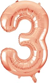 Unique Rose Gold Number 9 Shaped Large Foil Balloon 86cm view 6