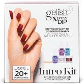 Gelish MINI Xpress Dip Intro Kit - No UV Light Needed, Odor-Free, Chip-Resistant, 20+ Manicures Long-Lasting Powder System with ColorFusion Formula.