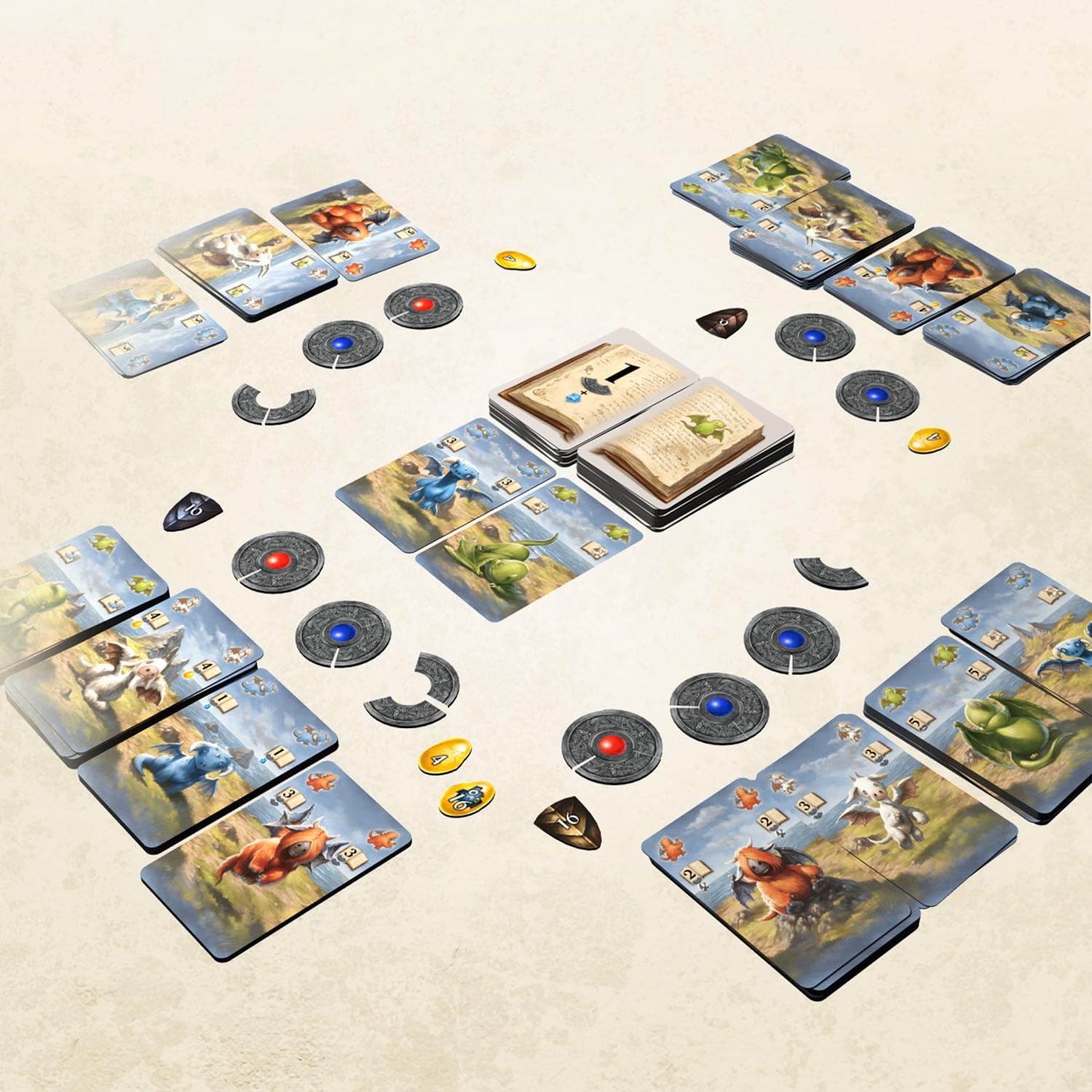 Kosmos 683757 Drachenhüter, Großes Kartenspiel für die ganze Familie ab 8 Jahren, 123 schöne, großformatige Drachenkarten, Andor Autor Michael Menzel, Brettspiel, Geschenk 2