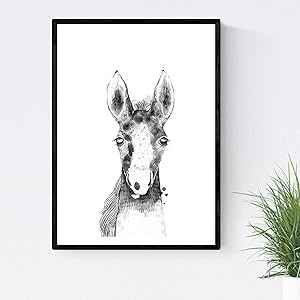 Nacnic Prints Baby Horse  - Set of 1-250g Paper - Beautiful Poster Painting for Home Office Living Room