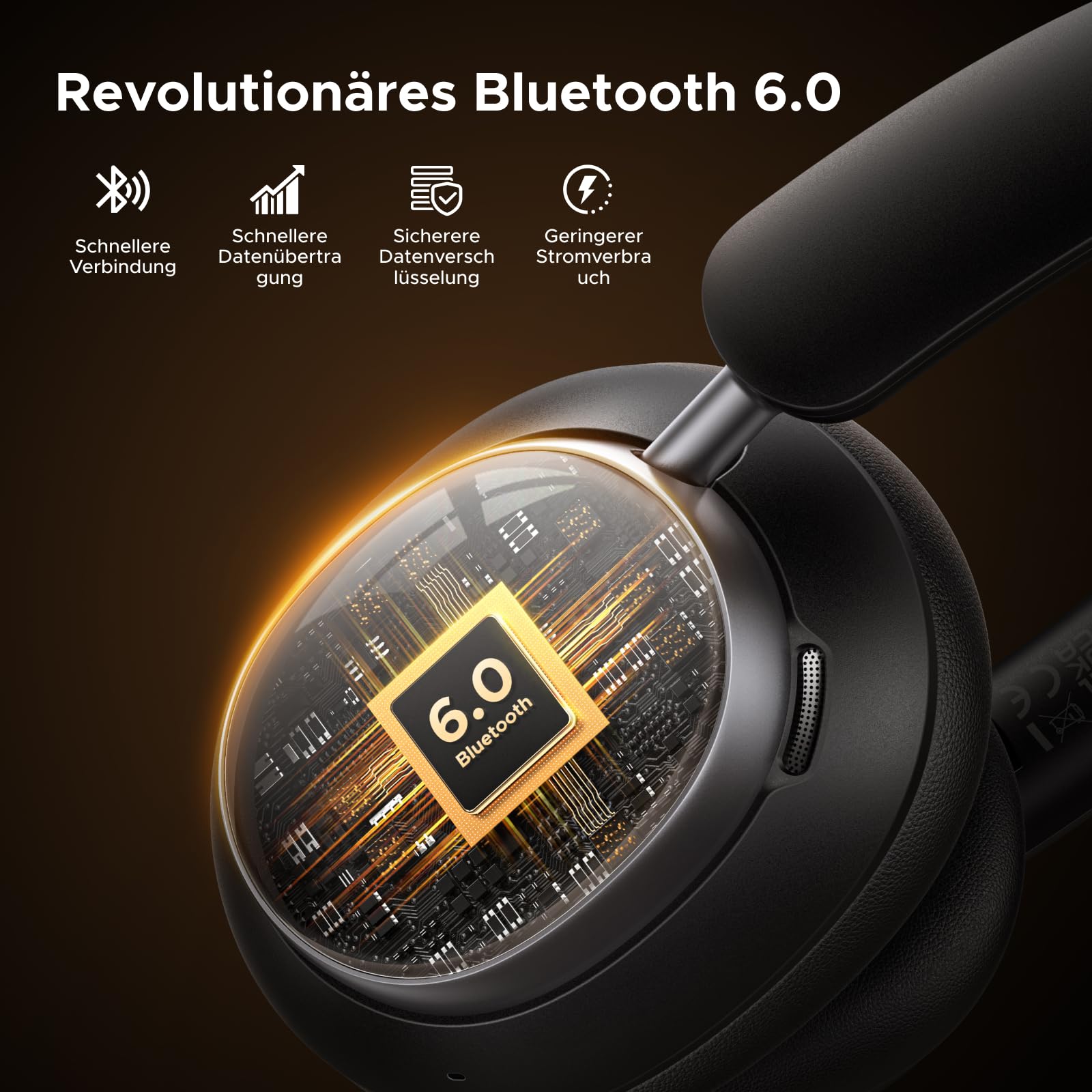 UGREEN Studio Pro kopfhörer Kabellos Bluetooth Over Ear mit Hybrid Adaptive Active Noise Cancelling, Bluetooth 6.0, Hi-Res Dual, LDAC, 120h Spielzeit, Spatial Audio, EQ in App, Duale Verbindung 6