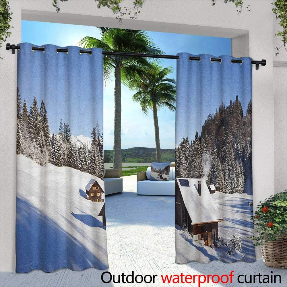 Amazon Com Marilds Winter Curtains For Bedroom Log Cabins In The
