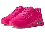 Skechers Girls Uno Gen1-Neon Glow Sneaker, Hot