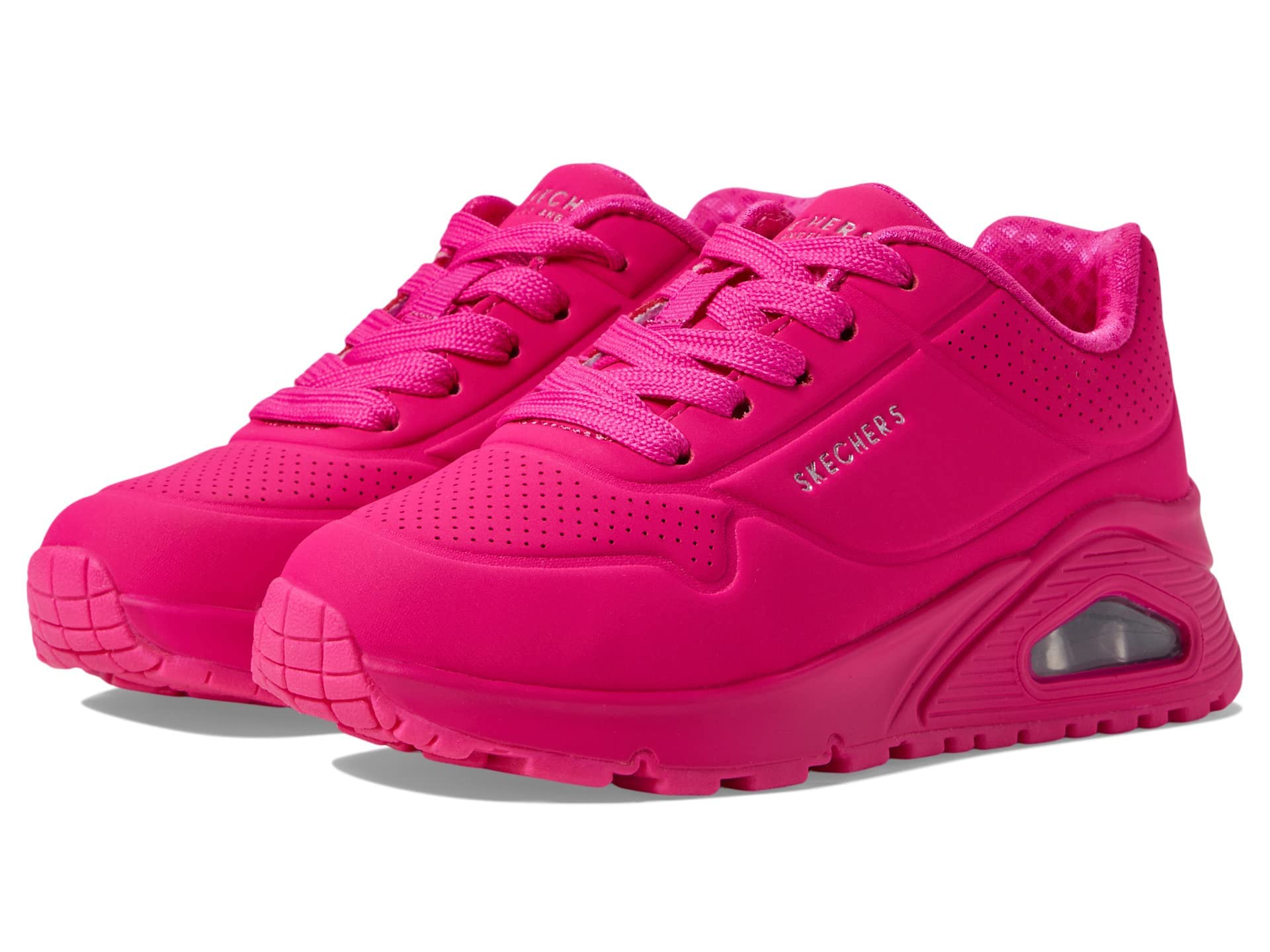 Skechers Girls Uno Gen1-Neon Glow Sneaker, Hot