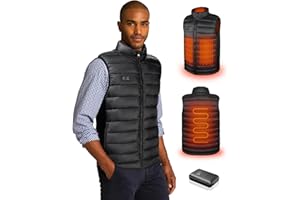 Loowoko Heated Vest for Men with Battery Pack Included, Rechargeable Electric Heating Jacket Coat, Lightweight Warming Vests