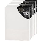 Artists Blank Canvas 's (Pack of 6) PRIMED 30 x 40 x 1.7cm (16" x 12")