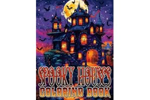 Spooky Houses Coloring Book: 48 Haunted House Illustrations For Teens And Adults