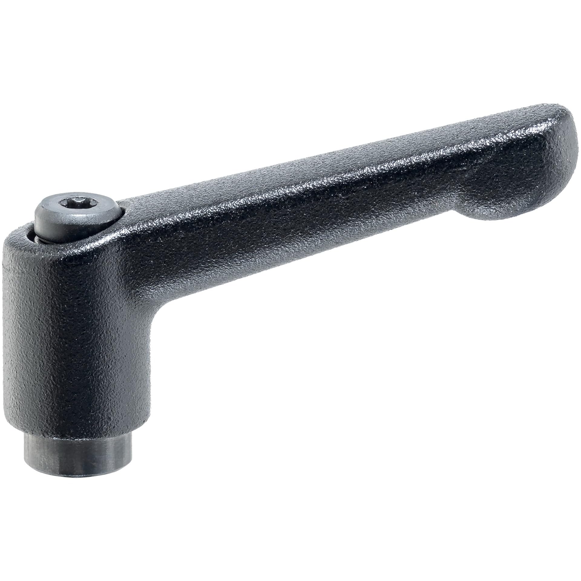 HALDER 24400.0038 Adjustable Clamping Lever, Black, d1=13 mm / d2=M4