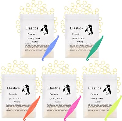 OFFCUP Orthodontic Elastic Bands 500pcs with Placer 5/16" 3.5 oz Medium
