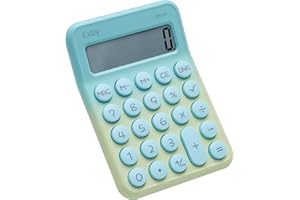 Exlliy Pocket Calculator, Kids 8 Digit Small Desktop, LCD Display, Cute & Aesthetic Calculator (Gradient Green, S 1 Pcs)