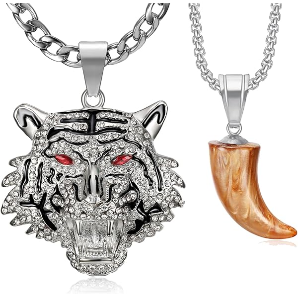 Collar de tigre dientes de sable / collar de dientes