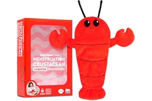 WHAT DO YOU MEME? Menstruation Crustacean Lobster by Relatable, Funny Microwavable Heating Pad for Period Cramps, A Thoughtful Holiday Selft Care Gift or Stocking Stuffer for Teens, Women, and Friends