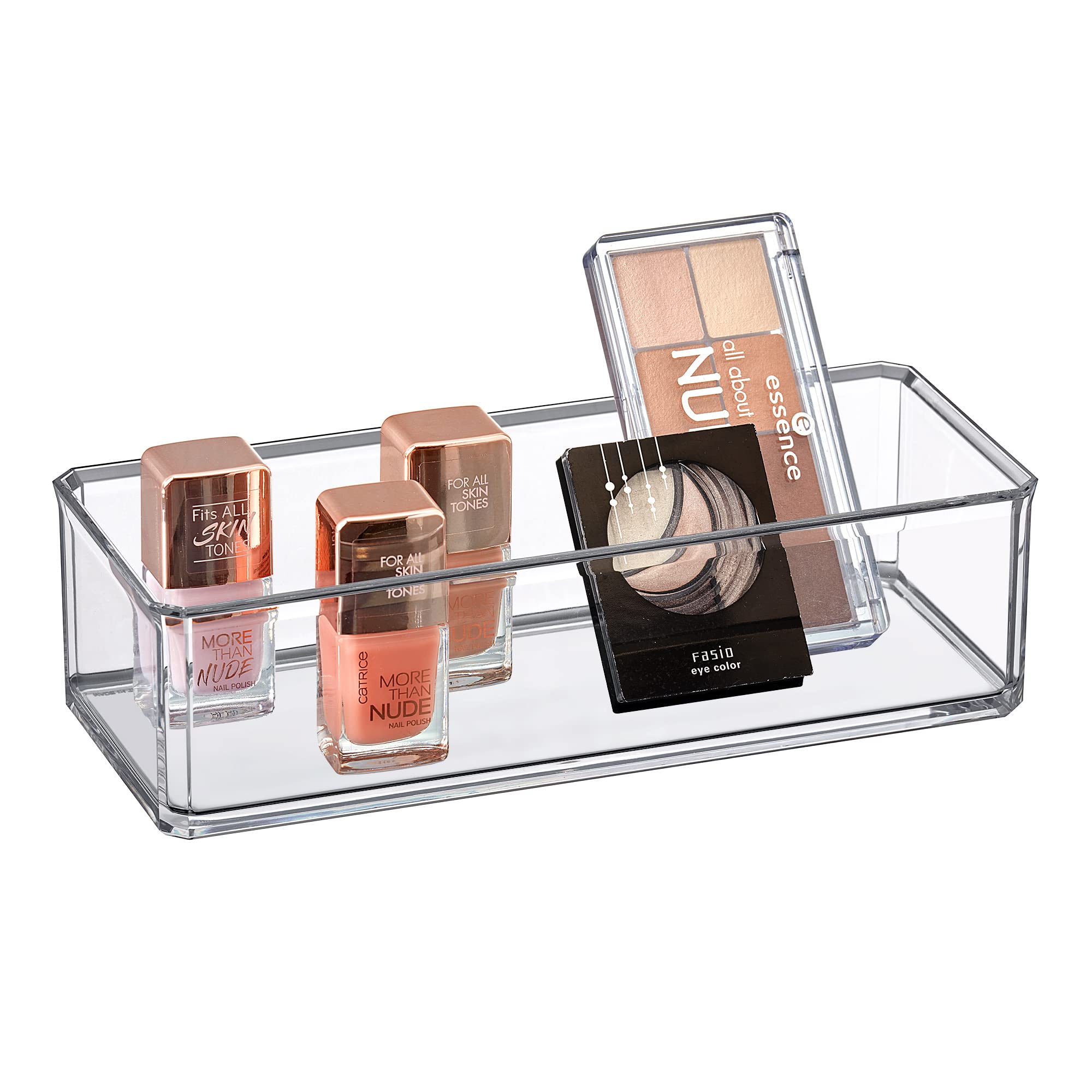 Photo 1 of Amazing Abby - Glamour - Acrylic 1-Compartment Makeup Organizer, Transparent Plastic Lipstick Holder, Perfect Bathroom Vanity Storage Solution for Lipsticks, Nail Polishes, and More