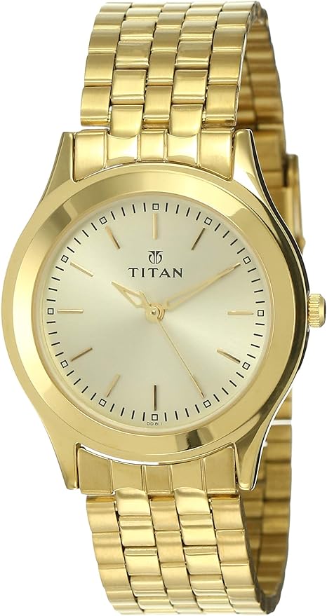 Amazon Com Titan Analog Gold Dial Men S Watch 1648ym02 Watches