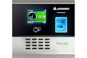 Acroprint ProPunch Time Clock System for Employees – Biometric Fingerprint Time Clock for Small Business, No Monthly Fees, Advanced Time Card Machine with Employee Time Tracker