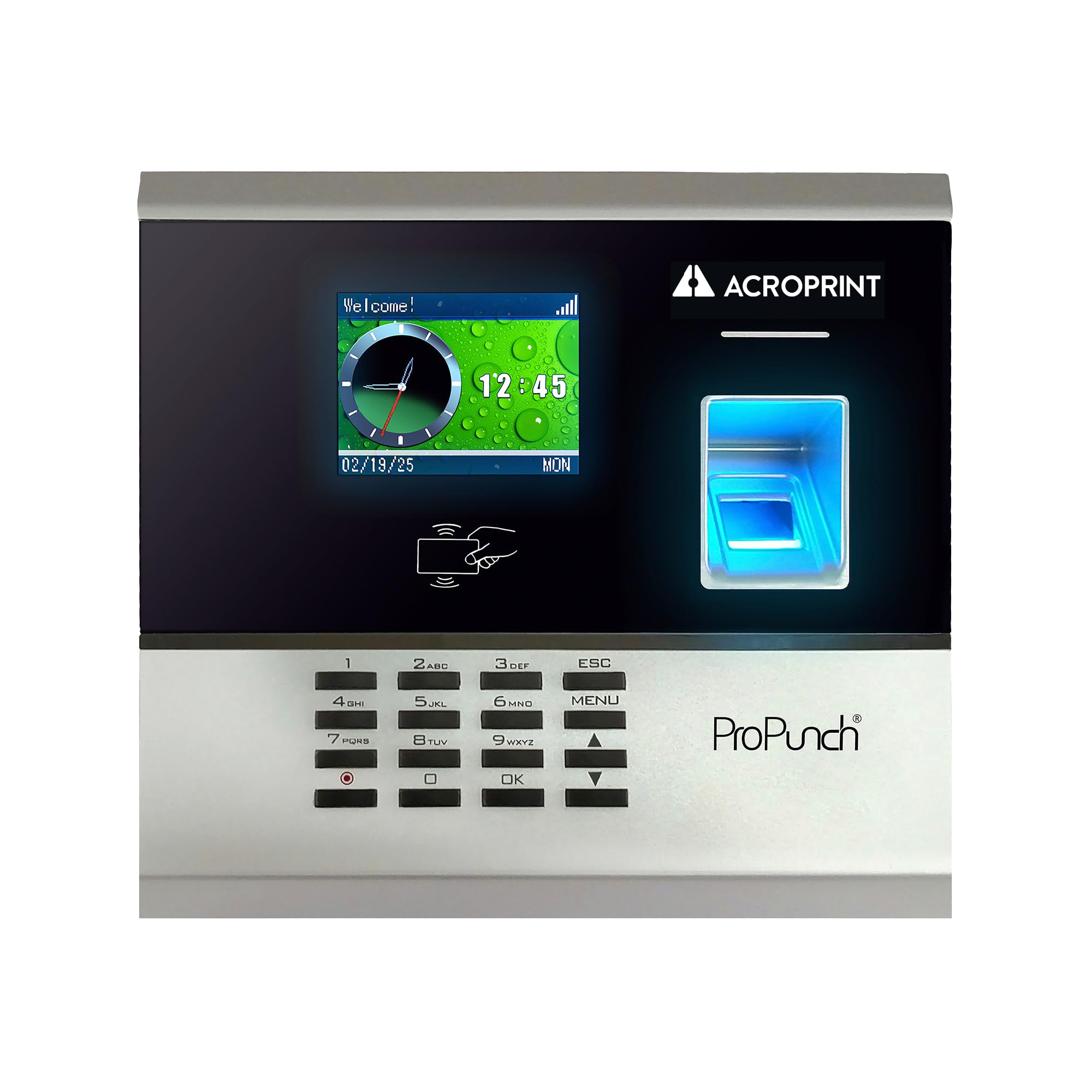 Photo 1 of ***UNTESTED/ POSSIBLY FOR PARTS**** Acroprint ProPunch Time Clock System for Employees – Biometric Fingerprint Time Clock for Small Business, No Monthly Fees, Advanced Time Card Machine with Employee Time Tracker