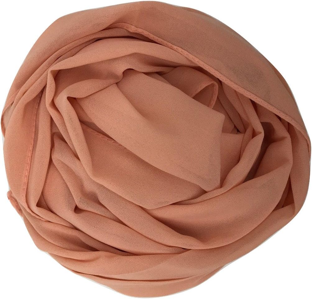 Ladies Plain Chiffon Scarf Women Top Quality Large Maxi Hijab Shawl Head Piece