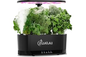 ZUAIAI Hydroponics Growing System: 11Pods Indoor Garden Plant Germination Kit with Humidifier, Hydroponic Growing System Herb Garden with Height Adjustable LED Grow Light, Men Dad Grandpa Gifts for Women