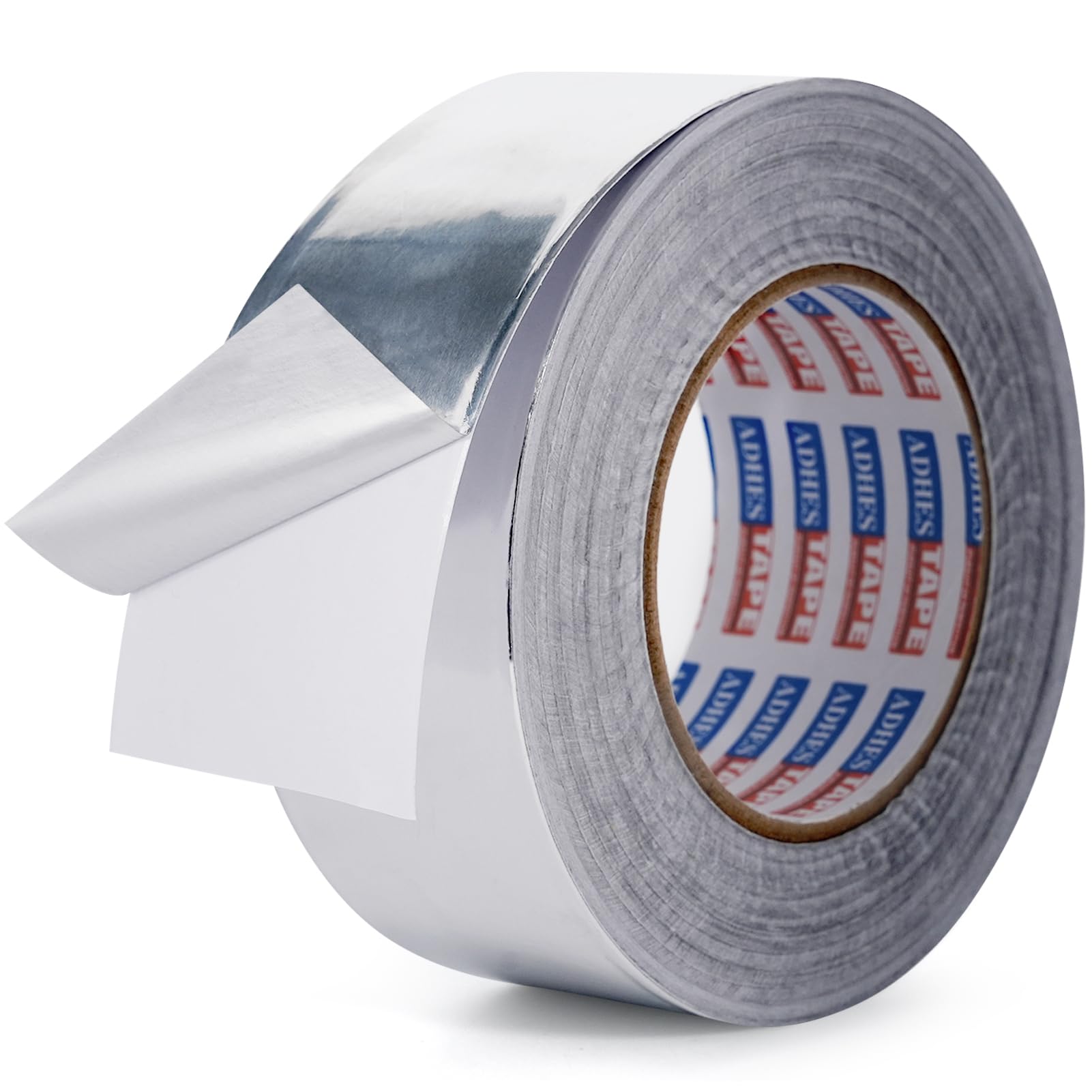ADHES Foil Tape Aluminum Tape Heat Resistant Tape Metal Duct Tape, Withstand From 80°C to 100°C, 50mm x 64m, for HVAC, Repair Sealing and Insulation