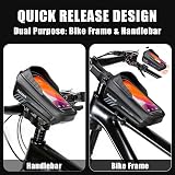 Faireach Bike Frame Bag Waterproof Phone Holder with Quick Release 6.8" view 2