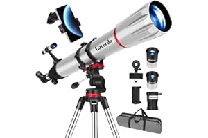 Gaterda Telescope, 90mm Aperture 900mm Refractor Telescope for Adults High Powered, Astronomical Telescopes for Adults Astron