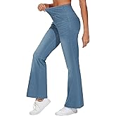 THE GYM PEOPLE Women's Tummy Control Bell Bottom Jeans High Waisted Wide Leg Flare Pants Jeggings with Pockets